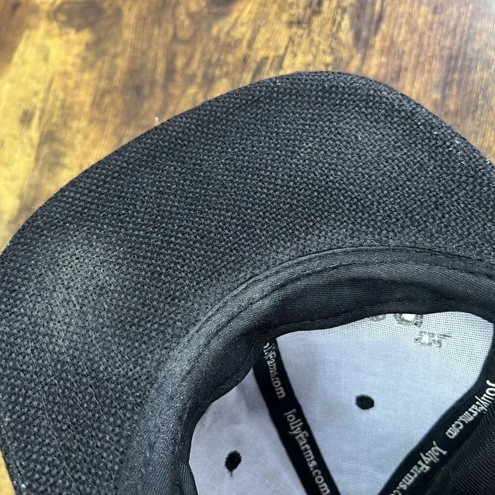 Jolly Farms Hemp Hat Black Adjustable Hat Cap